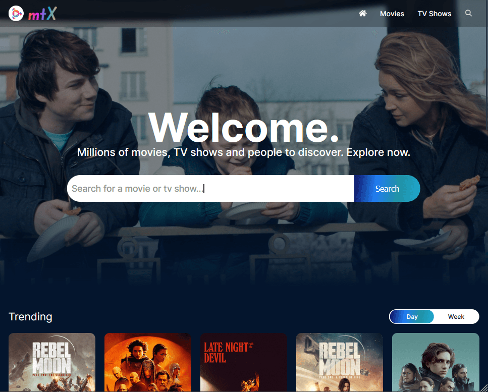 mtX: A Movie and TV Show Trailer App